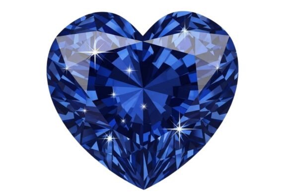 Download Blue Diamond Heart Shape - Diamond heart shape Collection