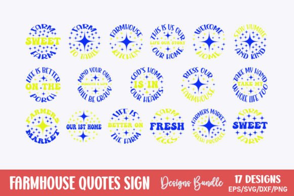 Download Farmhouse Quotes Typo Bundle - Typo Collection