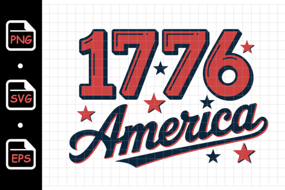 Download 1776 America Vintage Patriotic Typo - Typo Collection