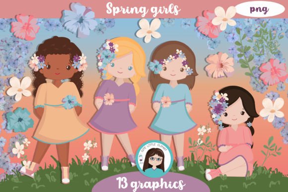 Download Spring Girls Cliparts - Spring girls Collection