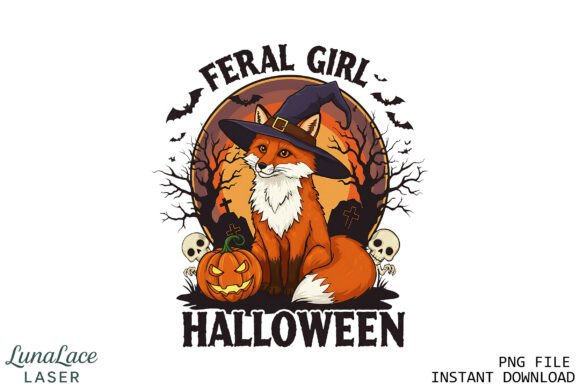 Download Feral Girl Halloween Fox PNG - Premium Resources